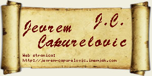 Jevrem Capurelović vizit kartica